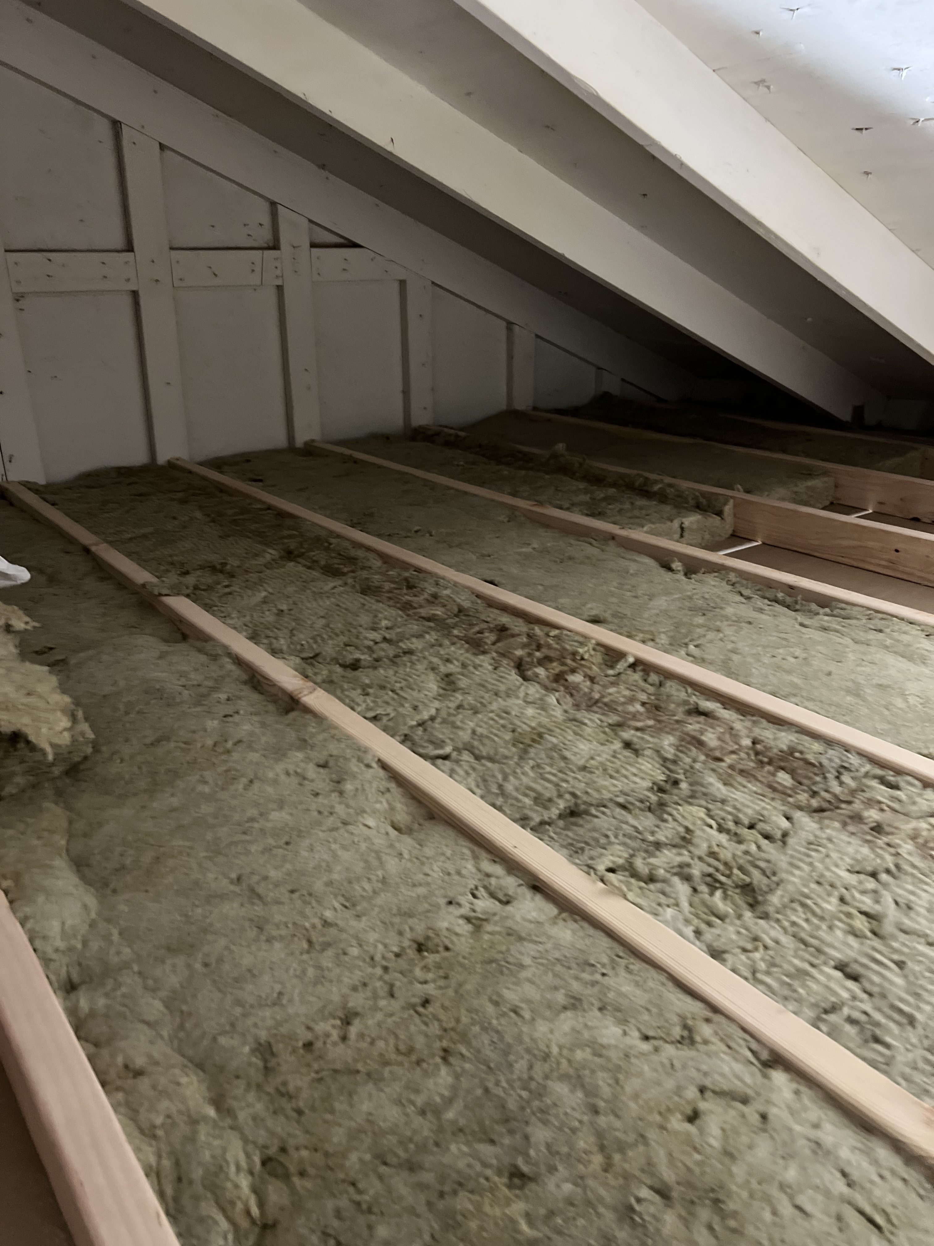 Garage conversion framing and insulation work